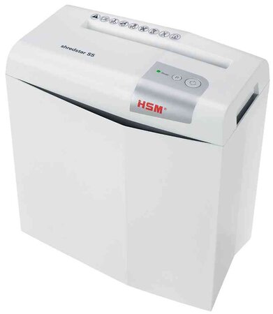 Destructeur Shredstar S5 Coupe Fibre 6 mm 5 Feuilles 12 L Blanc HSM
