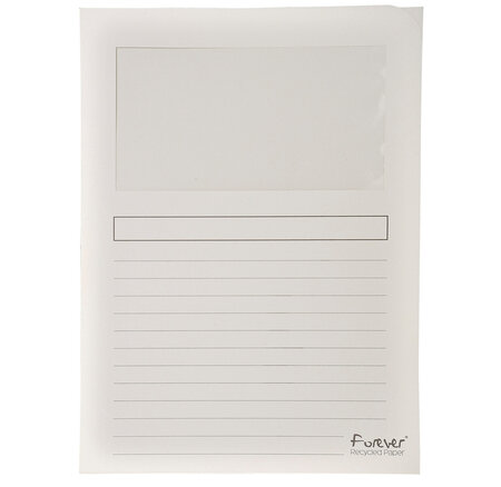 Pt 25 chemises à fenêtre FOREVER blanc EXACOMPTA