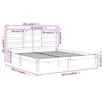 vidaXL Cadre de lit Bois massif 200x200 cm