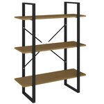 vidaXL Bibliothèque à 3 niveaux Marron 80x30x105 cm Bois de pin massif