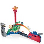 Hot wheels city attaque du robot dragon motorisé avec commissariat de police 45 cm de haut - 1 véhicule et 1 lanceur inclus