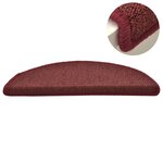vidaXL Tapis de marches d'escalier 15 Pièces Rouge 56x17x3 cm