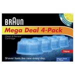 Braun clean & renew cartouches de recharge ccr - pack de 4 recharges