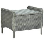 vidaXL Mobilier à dîner 9 Pièces avec coussins Résine tressée Gris clair