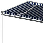 vidaXL Auvent automatique sur pied 350x250 cm Bleu/Blanc