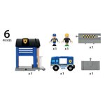 Brio World Commissariat de Police  - Accessoire son et lumiere pour circuit de train en bois - Ravensburger - Des 3 ans - 33813