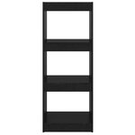 vidaXL Bibliothèque/Séparateur de pièce Noir 40x30x103 5 cm Pin massif