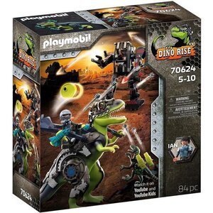 Playmobil - 70624 - tyrannosaure et robot géant