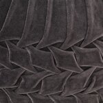 vidaXL Pouf Velours de coton Design de sarrau 40 x 30 cm Anthracite