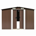 vidaXL Abri de jardin Marron 257x990x181 cm Acier galvanisé