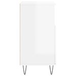 vidaXL Buffet Blanc brillant 60x35x70 cm Bois d'ingénierie