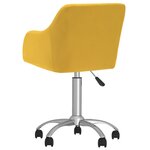 vidaXL Chaises pivotantes à manger lot de 2 jaune tissu