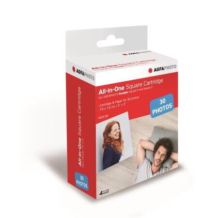 AGFA ASQC30 Cartouche Imprimante Photo Realpix Square S - 3*3 - 30 sheets