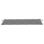 vidaXL Banc de jardin empilable et coussin 159 cm Bois de teck massif