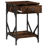 vidaXL Tables de chevet 2 Pièces chêne fumé 40x42x60 cm bois d'ingénierie