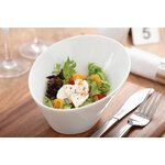 Bols ovales inclinés blancs - lot de 4 - olympia -  - porcelaine 133x154x90mm