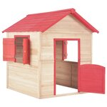 vidaXL Maison de jeu pour enfants Bois de sapin Rouge