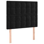 vidaXL Cadre de lit avec tête de lit Noir 90x190 cm Velours