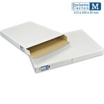 Lot de 100 boîtes pochettes carton m - hauteur 3cm - format 215x335 mm