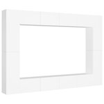 vidaXL Ensemble de meubles TV 8 Pièces Blanc Aggloméré