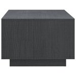 vidaXL Table basse Gris 110x50x33 5 cm Bois de pin massif