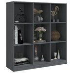 vidaXL Bibliothèque/Séparateur de pièce Gris 104x33 5x110cm Pin massif