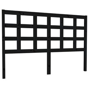 vidaXL Tête de lit Noir 145 5x4x100 cm Bois massif de pin