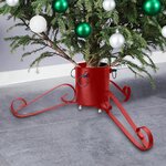 vidaXL Support de sapin de Noël Rouge 58x58x21 cm