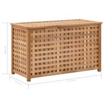 vidaXL Coffre de blanchisserie 77 5x37 5x46 5 cm Bois massif de noyer