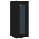 vidaXL Armoire murale suspendue Noir 34 5x34x90 cm