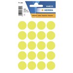 Etui 100 étiquettes multi-usages ronde 19 mm jaune fluo herma
