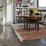 Tapis coton réversible - beige - 140 x 200 cm