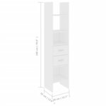vidaXL Bibliothèque Blanc 40x35x180 cm Aggloméré