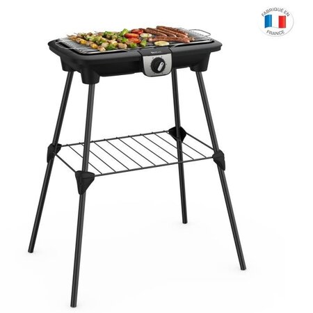 Tefal BG921812 EasyGrill XXL Barbecue électrique sur pieds, Large surface, Thermostat réglable, Cuisson simultanée, Intérieur extéri