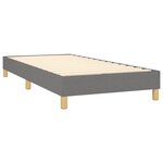 vidaXL Lit à sommier tapissier avec matelas Gris foncé 90x200 cm Tissu