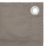 vidaXL Écran de balcon Taupe 75x300 cm Tissu Oxford