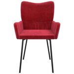 vidaXL Chaises à manger lot de 2 Rouge bordeaux Velours