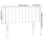 vidaXL Tête de lit avec oreilles Marron Foncé 103x16x78/88 cm Tissu