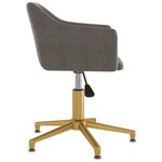 vidaXL Chaises pivotantes à manger lot de 6 Gris foncé Velours