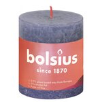 Bolsius Bougies pilier rustiques Shine 4 Pièces 80x68 mm Bleu crépuscule
