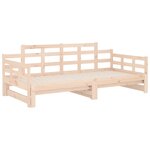 vidaXL Lit coulissant Bois de pin solide 2x(90x200) cm