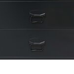 vidaXL Commode à tiroirs Métal Style Industriel 78 x 40 x 93 cm Noir