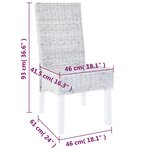 vidaXL Chaises à manger lot de 2 rotin kubu et bois de manguier