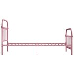 vidaXL Cadre de lit Rose Métal 100 x 200 cm