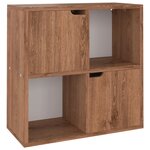 vidaXL Bibliothèque Chêne marron 60x27 5x59 5 cm Aggloméré