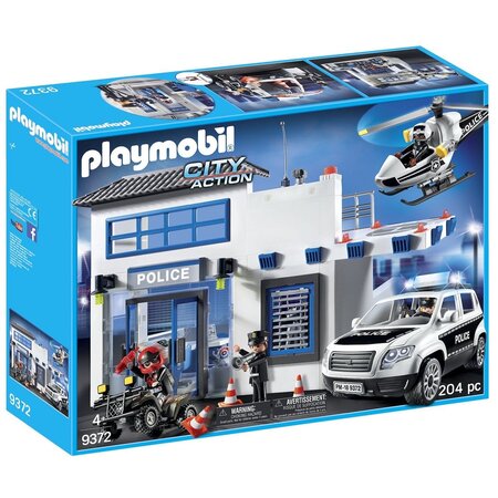 PLAYMOBIL 9372 Action City - Poste De Police Et Véhicules