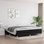 vidaXL Sommier à ressorts de lit Noir 200x200 cm Tissu