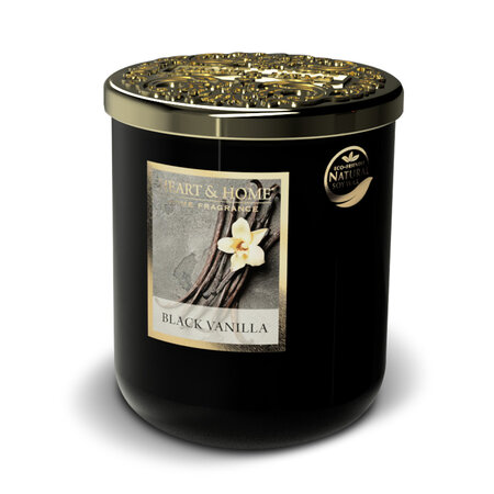 Grande Bougie à la cire de soja Vanille Noire
