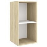 vidaXL Ensemble de meuble TV 3 Pièces Blanc et chêne sonoma Aggloméré