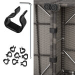 Tectake Salon bas de jardin AMY 5 places avec 2 sets de housses - gris